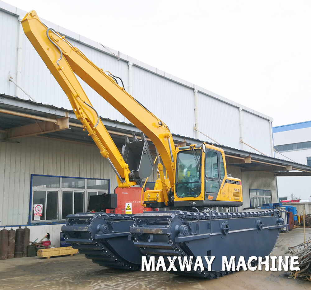 Max150pu Amphibious Pontoon Undercarriage For 12--16 Ton Excavator 