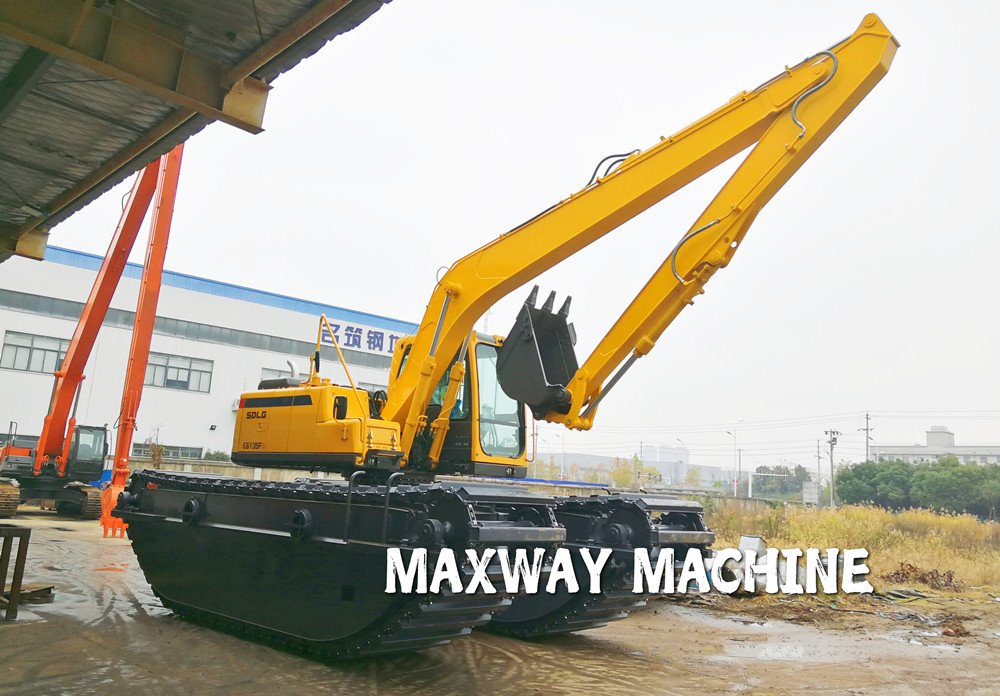 MAX150PU Amphibious Pontoon Undercarriage for 12--16 Ton Excavator ...